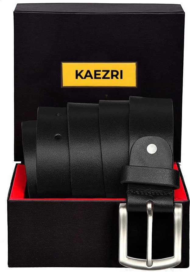 kaezri Men Black Genuine Leather Belt-picture-34