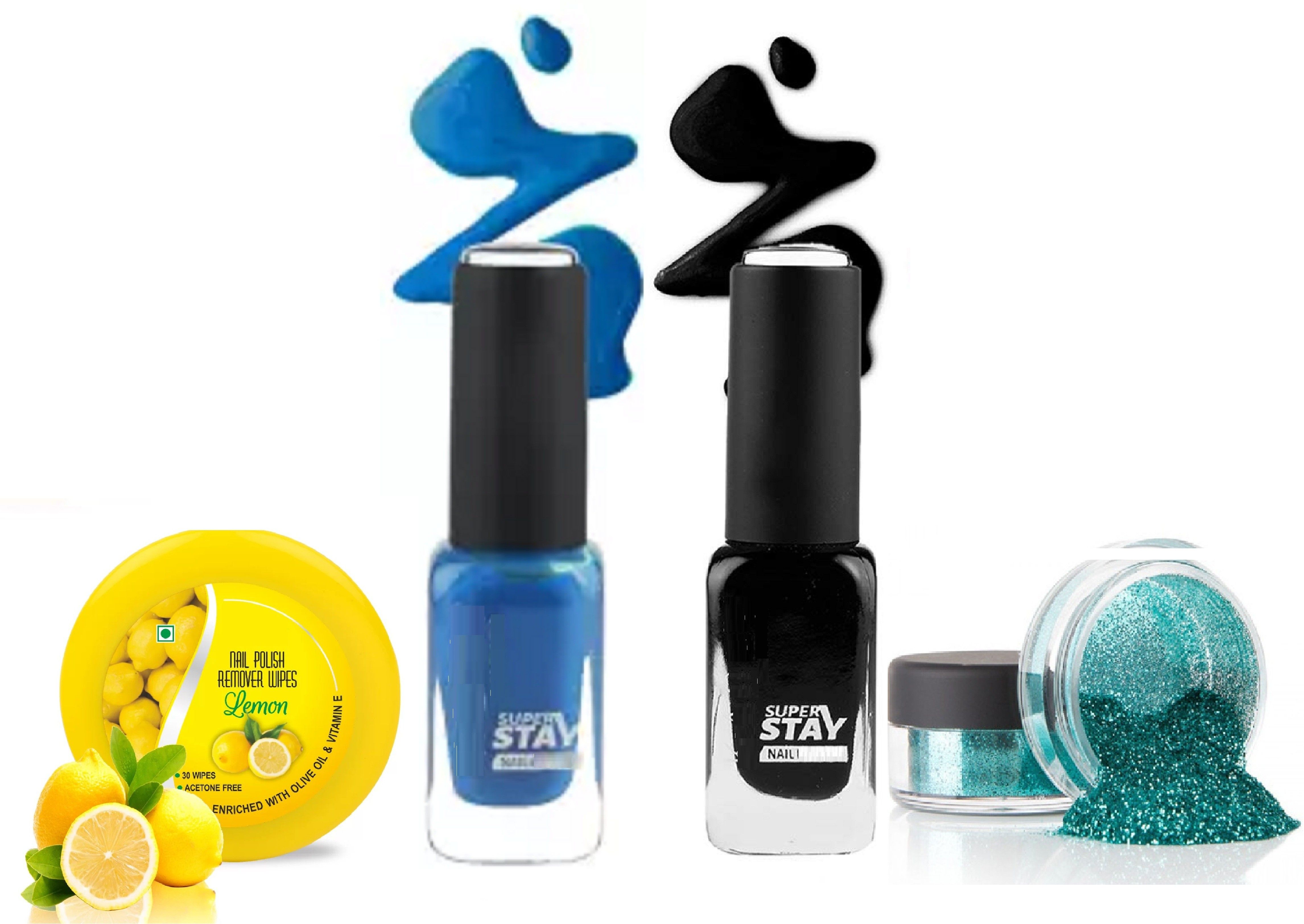 NAIL POLISH SUPER STAY , MULTI USE GLITTER EYE SHADOW POWDER WITH NAIL PAINT REMOVER-image-27