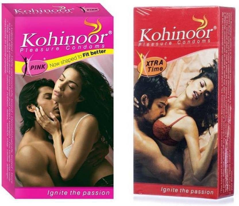 kohinoor Pink Natural And xtra Time honeymoon pack with (Concealed/Confidential Packaging) (Set of 2, 20S) Condom-picture-11