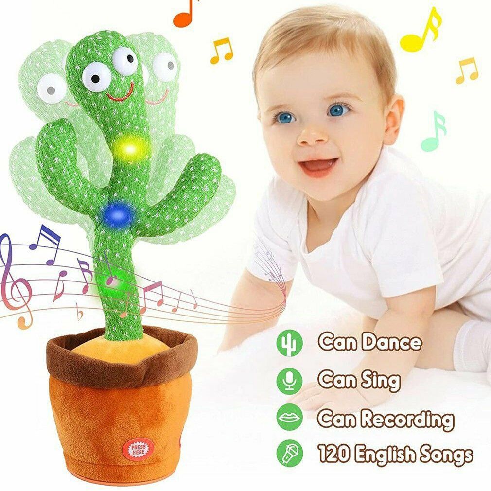 Dancing Cactus Toy for Baby Funny Talking Record and Repeats 120 Songs Pack 1-image-4