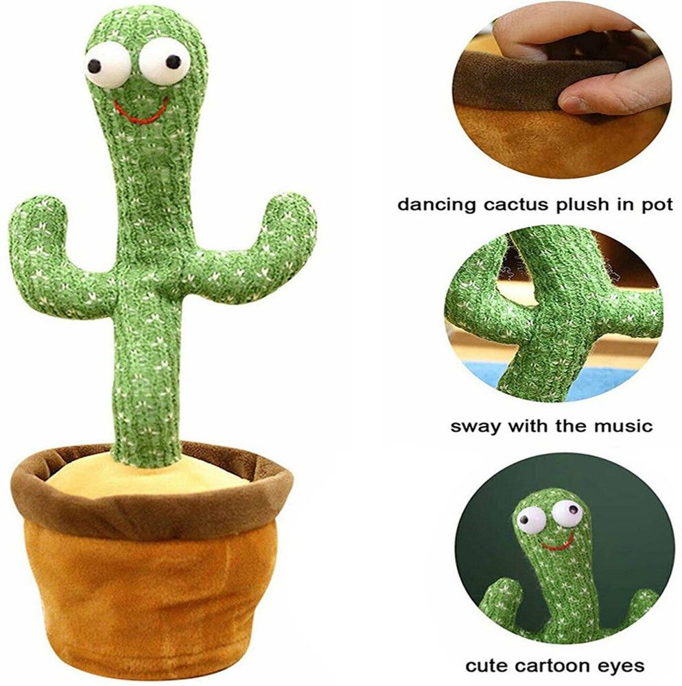 saleoff Dancing Talking Cactus Plush Toy, Wriggle, Singing, Repeats What You Say-469-picture-3