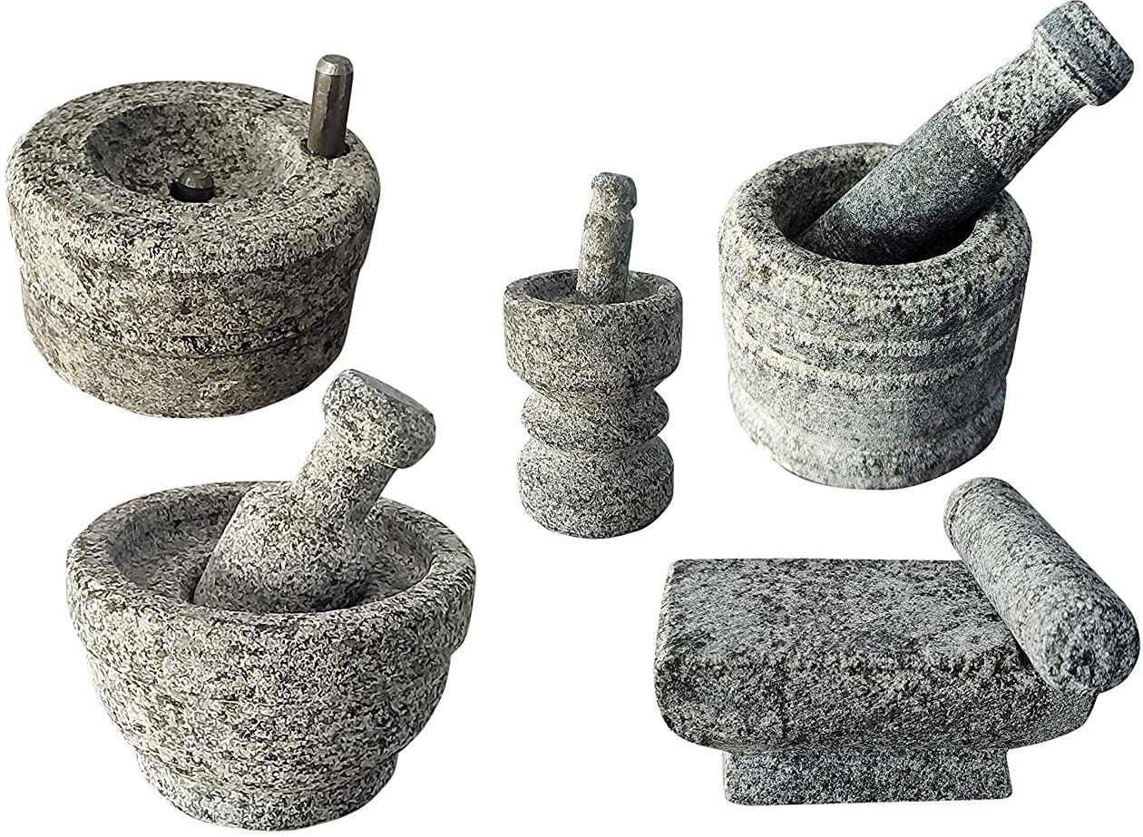 Kitchen Playsets-Stone Miniature Kitchen Set for Kids, Grinding Stone