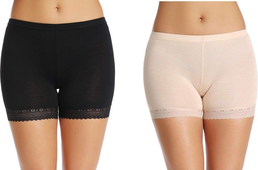 zylum fashion Pack of 2 Solid Women Black, Beige Basic Shorts-picture-47