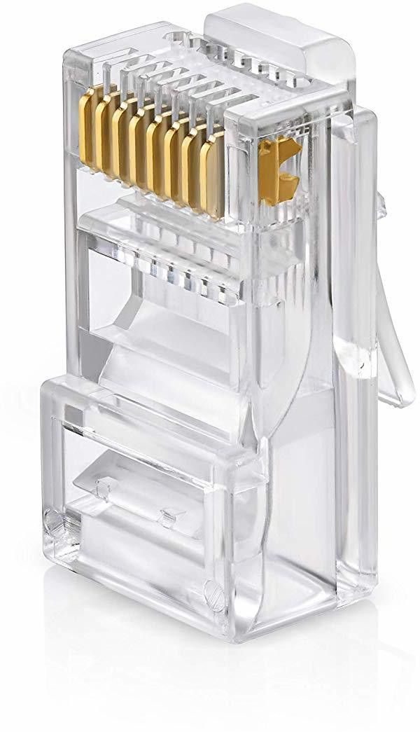 Techy-tech Pack of 100 RJ45 LAN Modular Plug CAT5/CAT6 Connector UTP Plug LAN Module Plugs Lan Adapter-picture-47