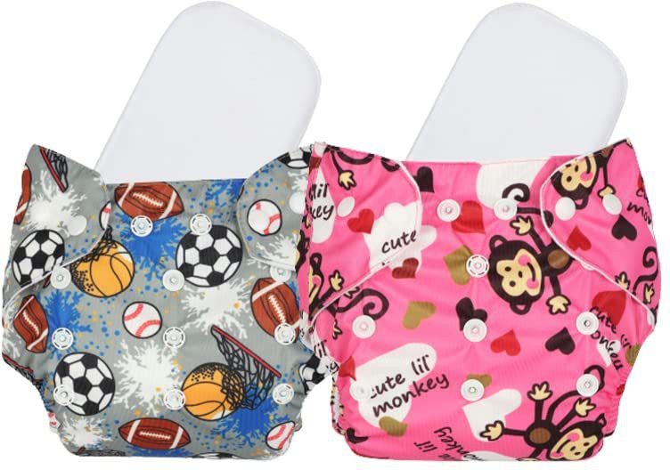 Free Size Reusable Cloth Diaper With 2 Dry Feel Absorbent Soaker Pad (3M-3Y)