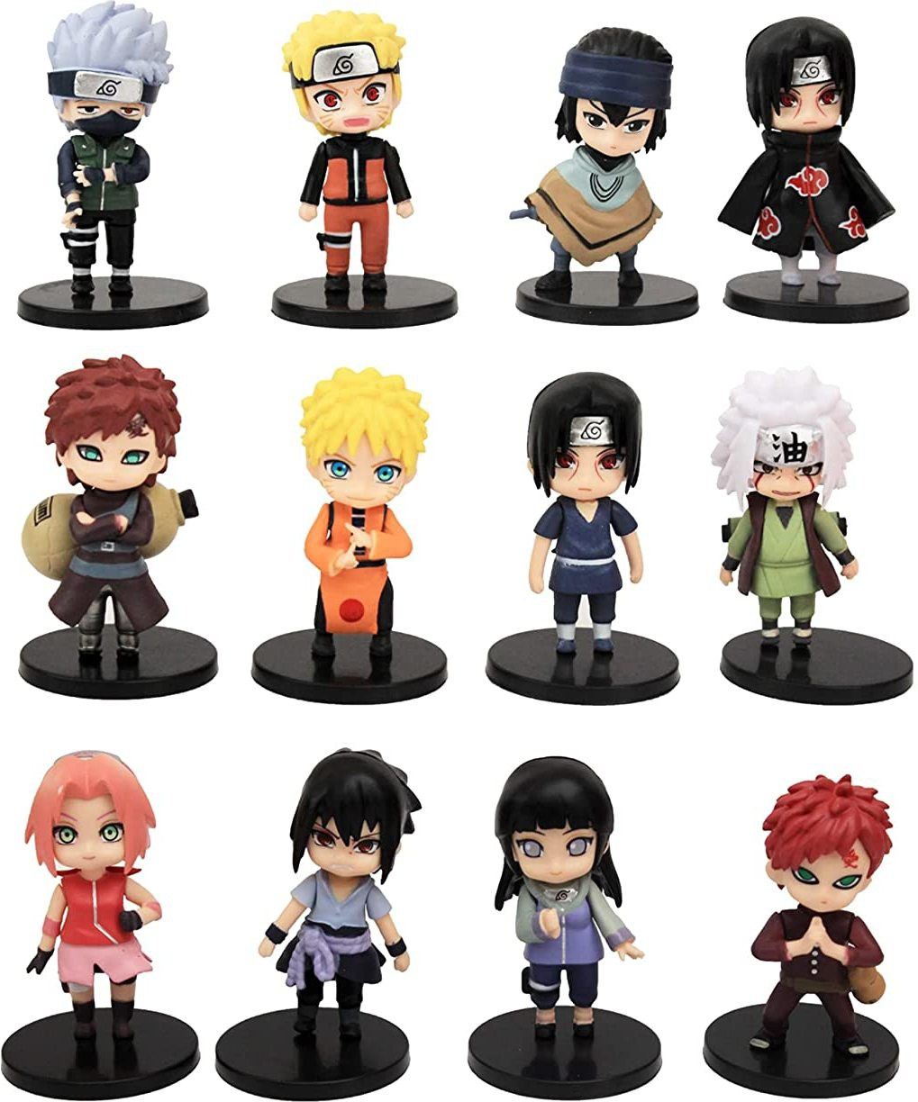 Set of 12 Naruto Sasuke Itachi Jiraiya Hinata Kakashi Anime Figures 6-7 cm Toy-image-46