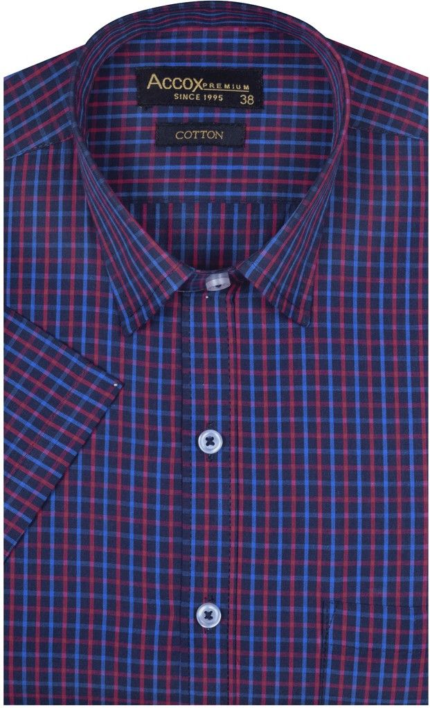 accox Men Regular Fit Checkered Formal Shirt-picture-27
