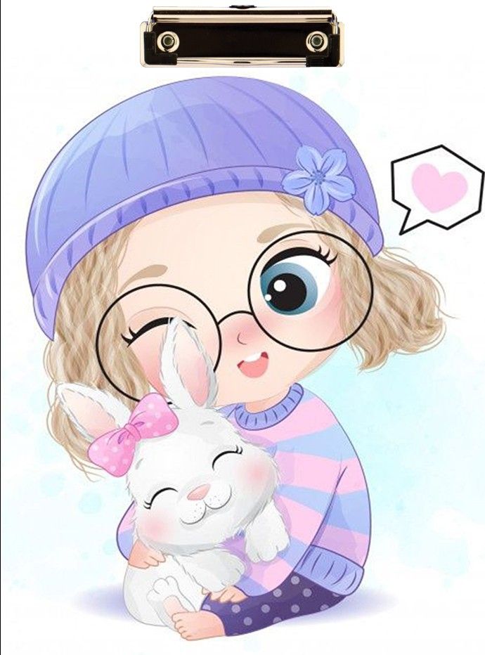 Small Girl Digital Reprint Clip Board Exam Pad (14x9.5 Inches)-image-48