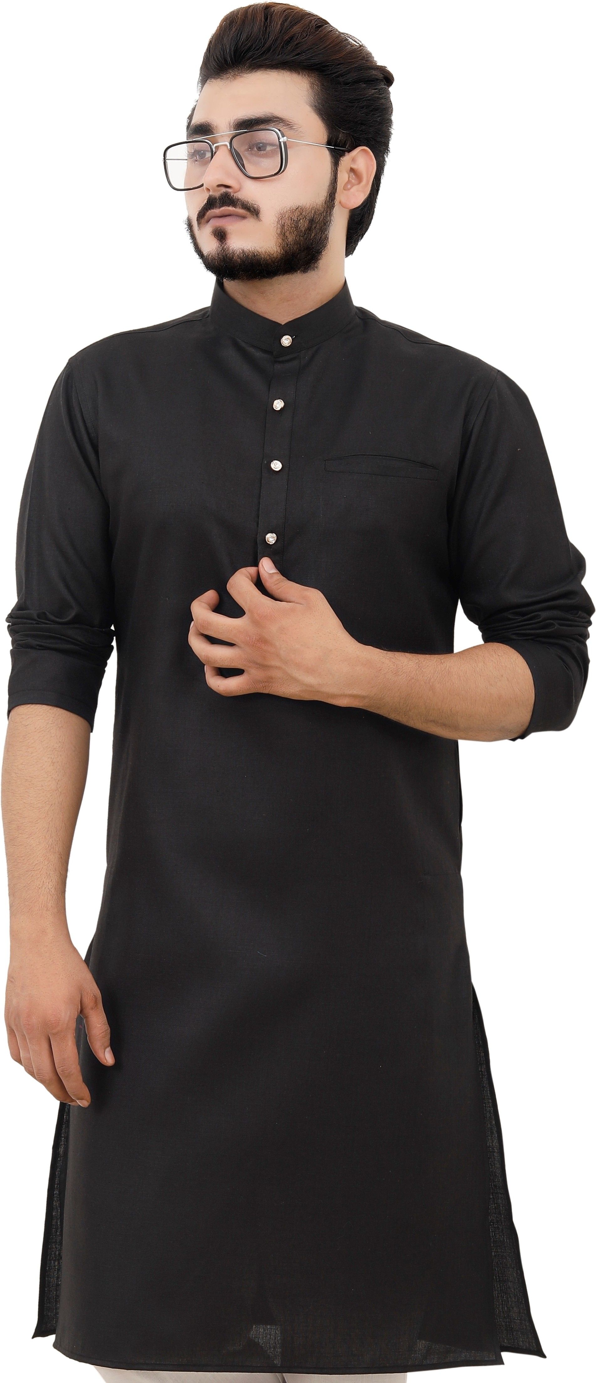 tibra collection Men Solid Cotton Blend Straight Kurta-picture-22