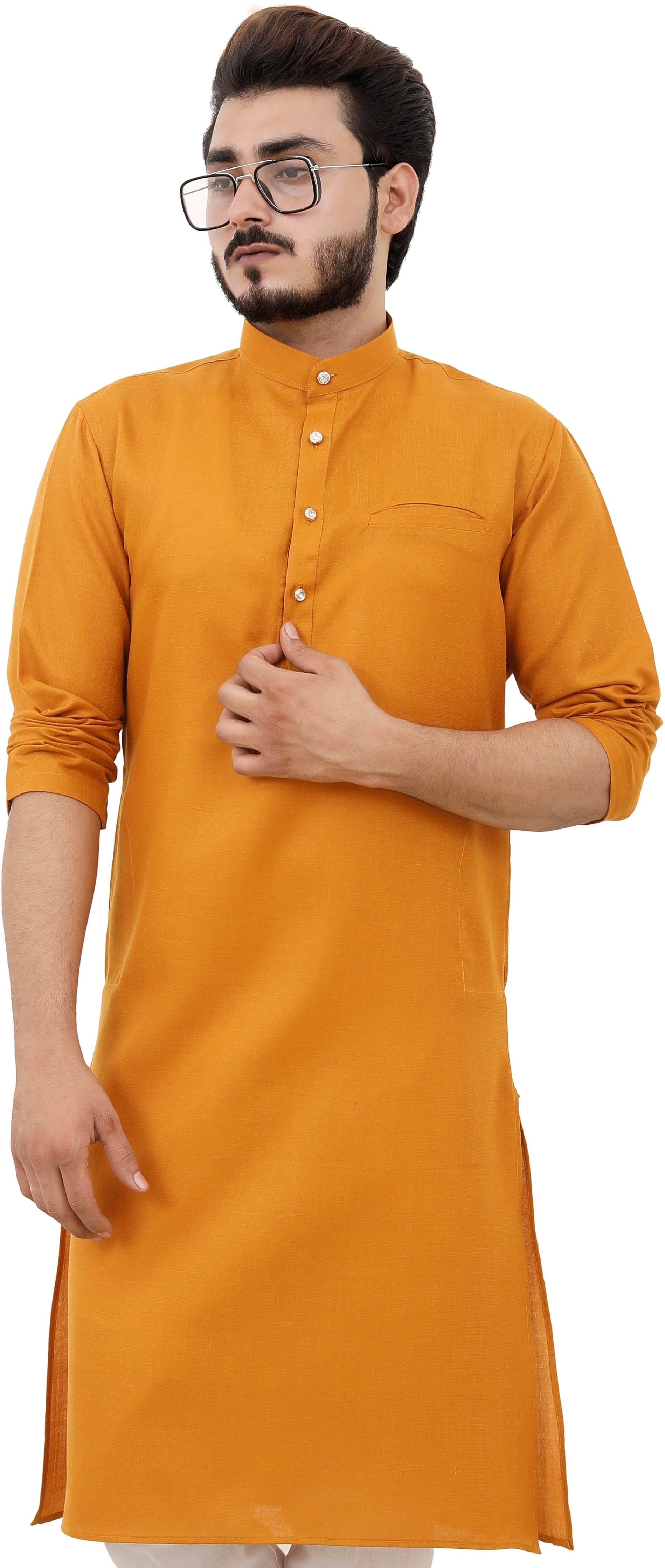 tibra collection Men Solid Cotton Blend Straight Kurta-picture-21