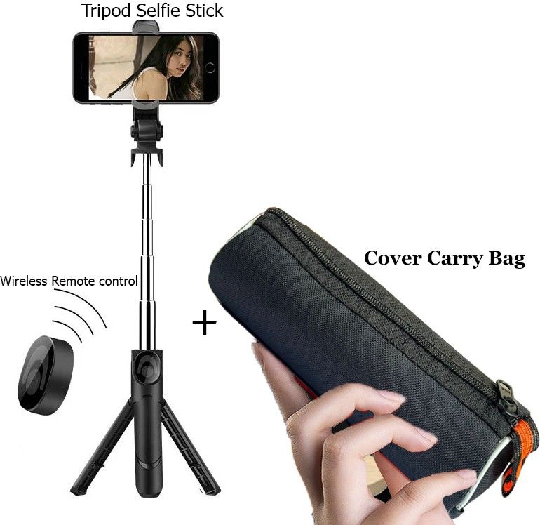 POZUB XT-02 Wireless Mini Live Broadcast Bluetooth Selfie Stick Cum Tripod+Carry Pouch Tripod, Tripod Kit, Monopod, Monopod Kit, Tripod Ball Head, Tripod Bracket, Tripod Clamp-image-29