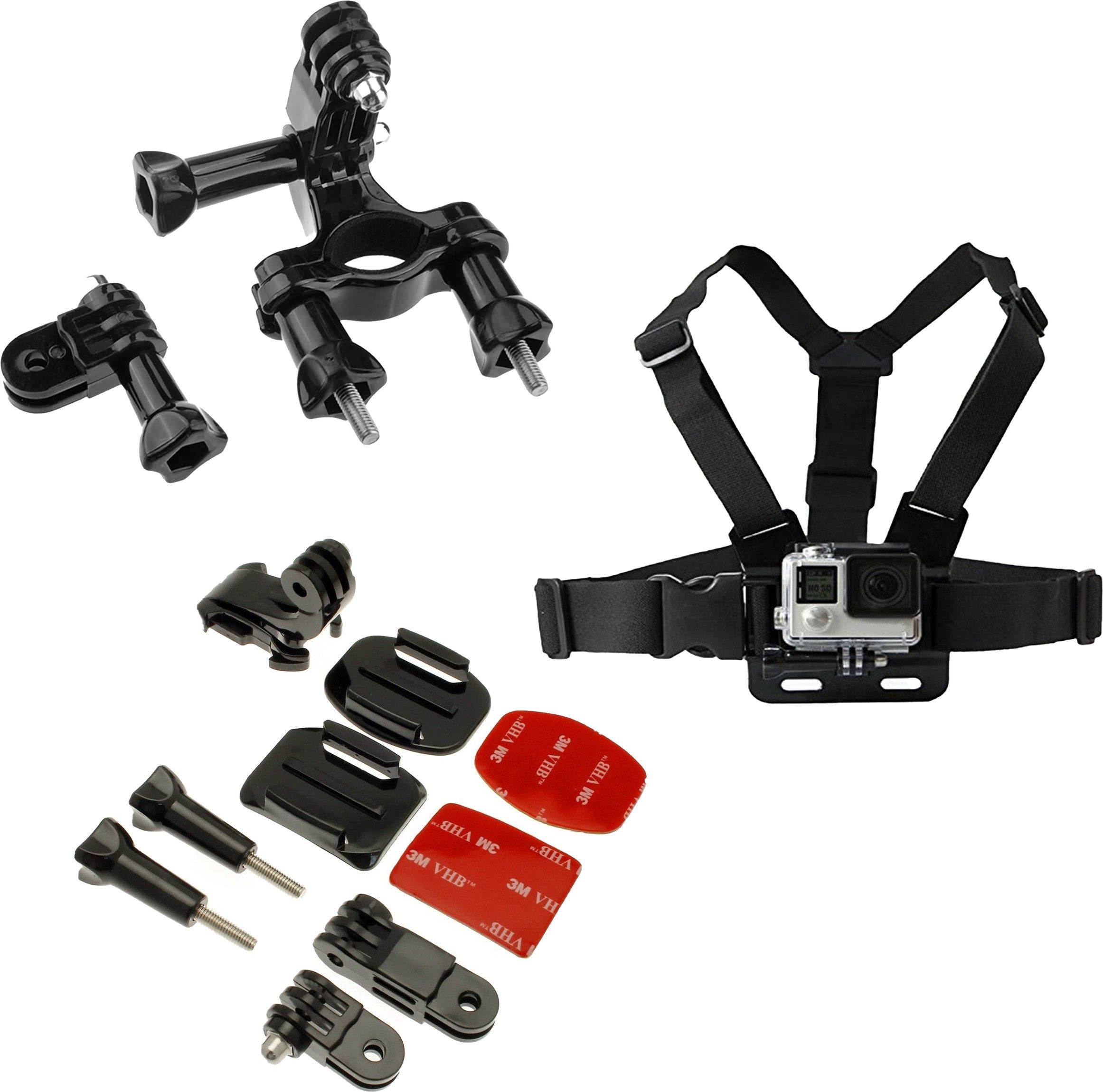 quikprof Bike mount+3 Helmet mountkit And Chest Strap For Gopro Hero, SJCAM, Yi Strap-picture-21