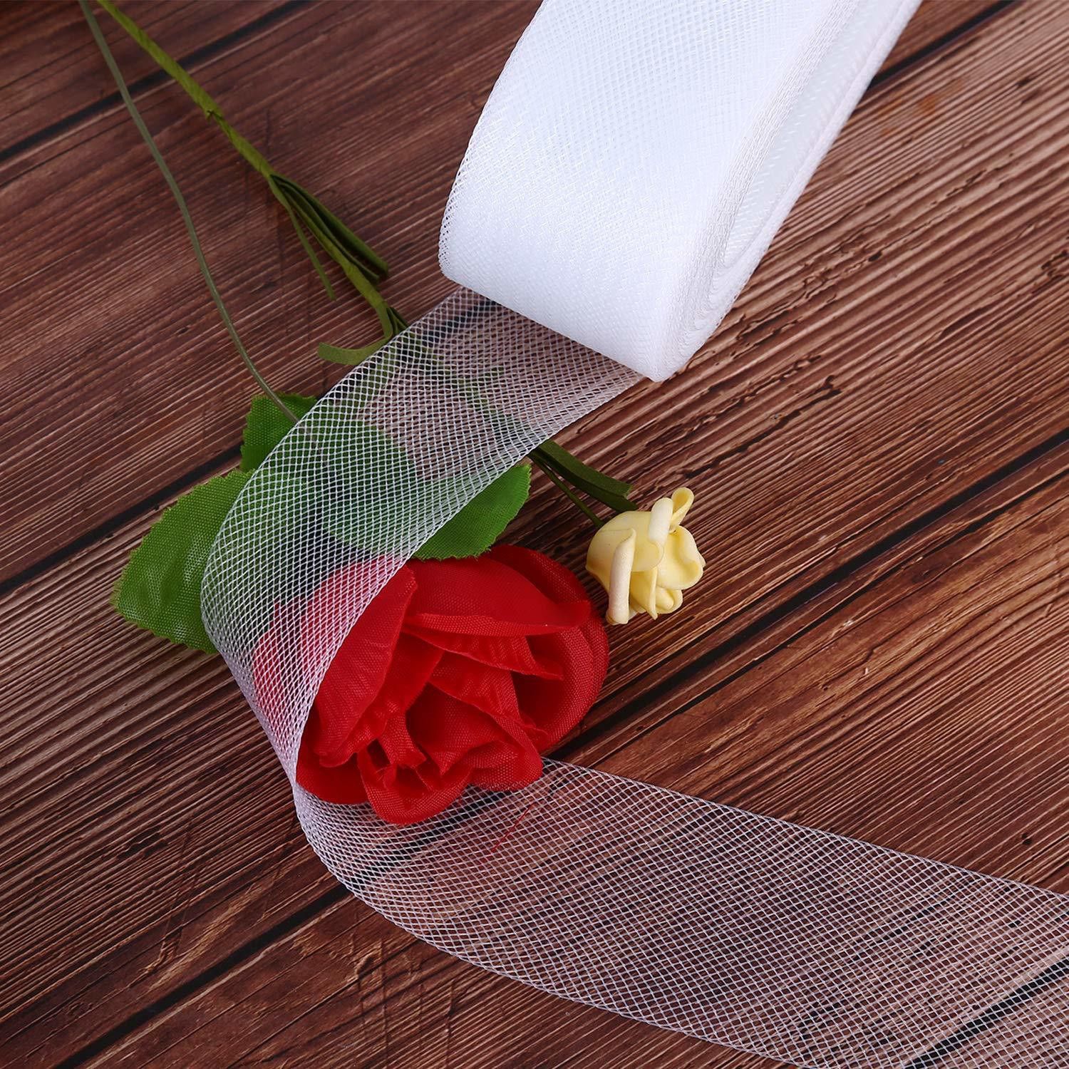 sai Horsehair Braid CANCAN Net Strip for Boning Sewing etc. (WHITE, 1Inch, 40mtr) Lace Reel-picture-23
