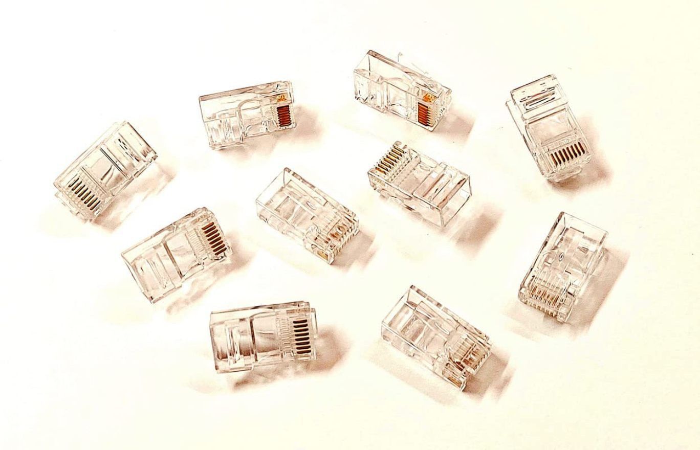 ERHIndia (Pack of 10) RJ45 Cat6 Pass Through Connectors Modular Plug for Solid Wired Ethernet Lan Adapter compatible with Mac-picture-18