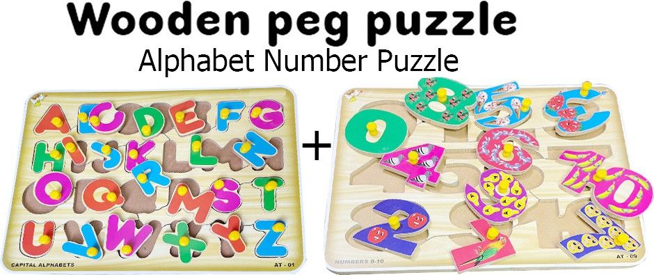 shalafi Educational Learning Toy AtoZ Alphabet Jigsaw Puzzle Game Math Counting Board-picture-0