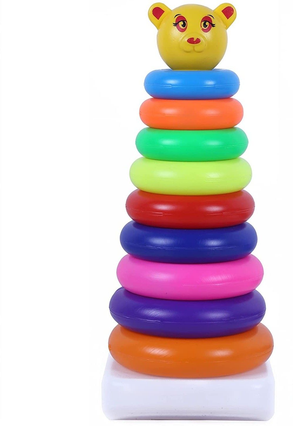galactic Teddy 9 Teddy Rings with Smiley Stacking Play Set (Multicolour)-picture-26