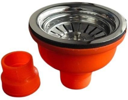 Kitchen Sink Stainless Steel, Plastic Push Down Strainer-image-1