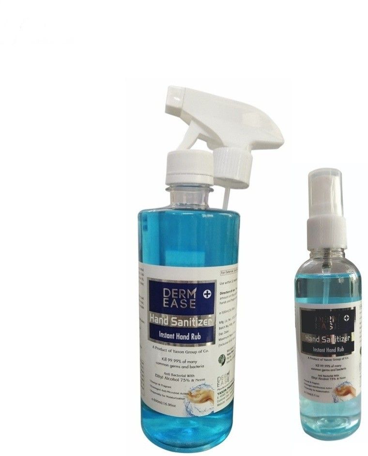 with 100% Guaranteed Germ Free Hand sanitizer Pack Of 2 Mist Spray 500ml & 110ml Hand Sanitizer Bottle-image-4