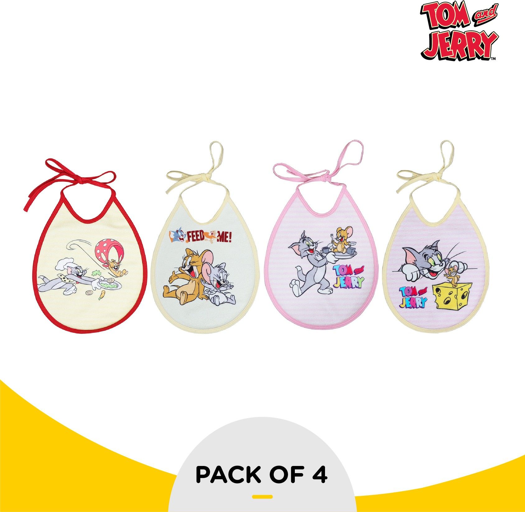 Tom & Jerry Playtime Bibs Setof 4