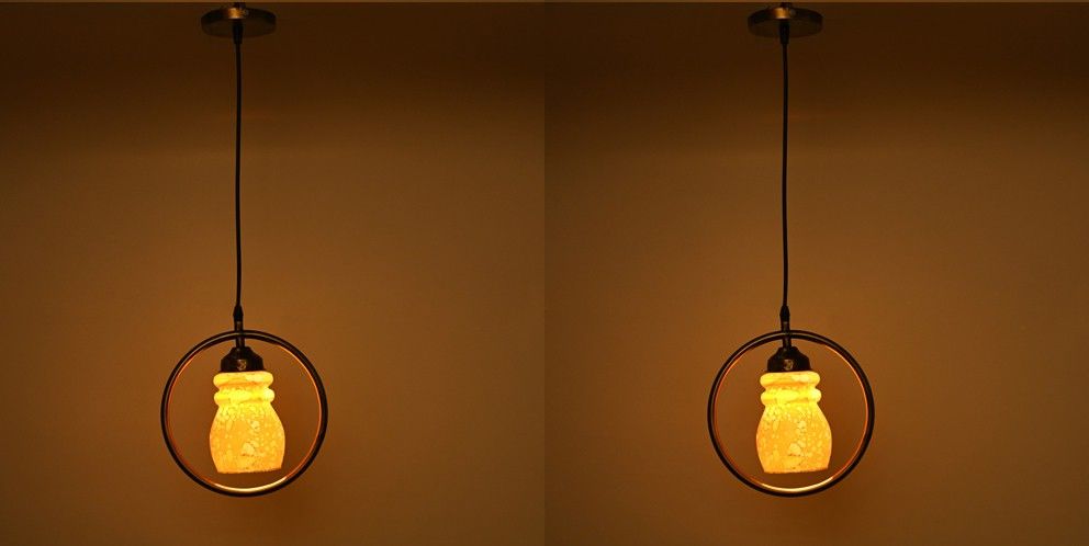 afast Designer Lighting Effects Ceiling Lamp With Metal Ring & Fixture , (Pack Of 2) Pendant Lamp Ceiling Lamp-picture-23