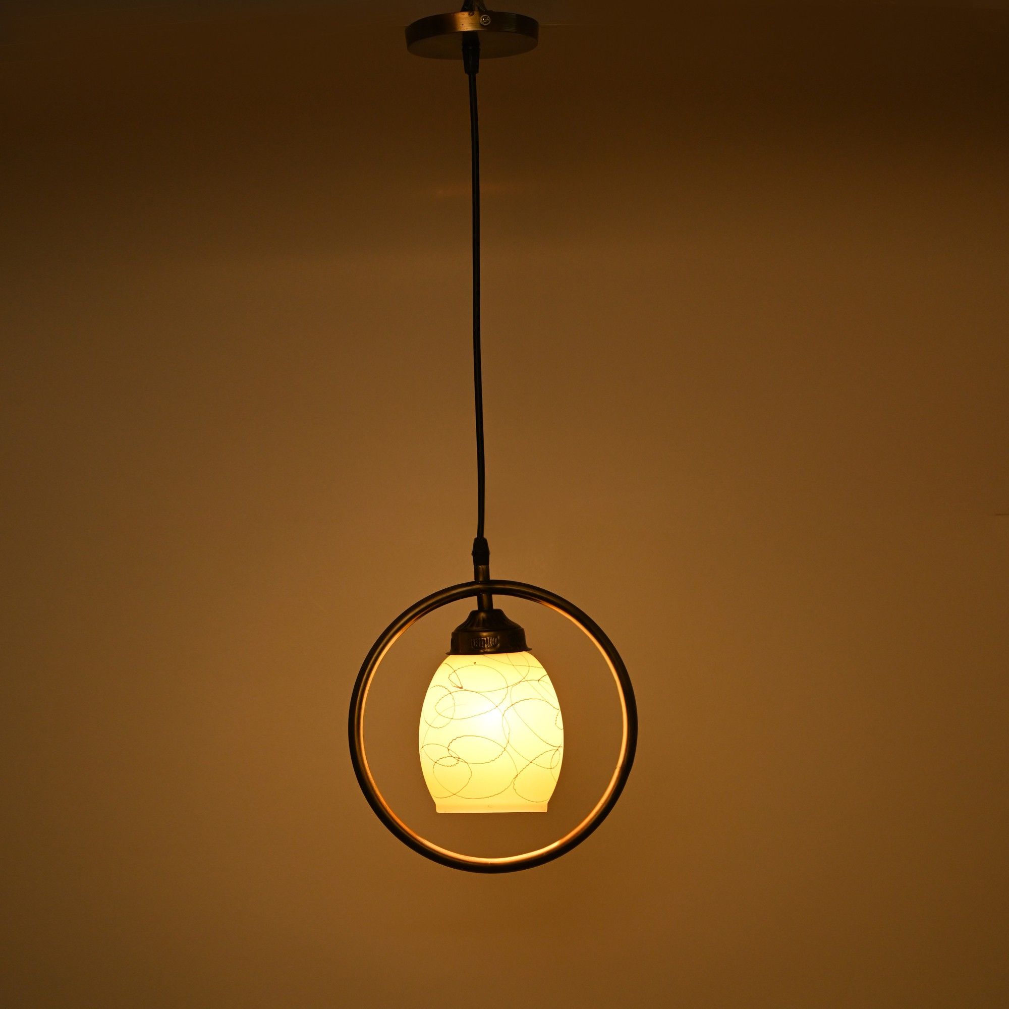Ceiling Light Hand Decorated Glass Shade, With All Fitting & Fixture Set of 1 Pendant Lamp Ceiling Lamp-image-37