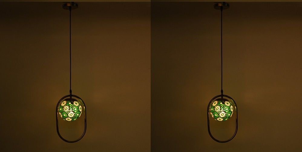 afast Decorative Ceiling Hanging Glass Lamp With Stylish Oval Metal Ring , (Pack Of 2) Pendant Lamp Ceiling Lamp-picture-23
