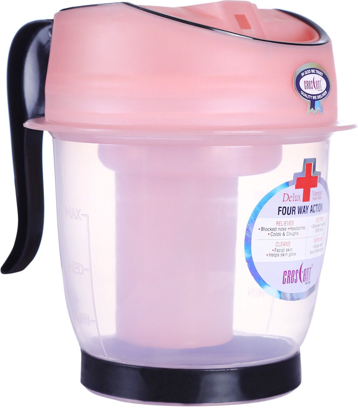 CRESCENT Delux Steam Inhaler 4 Way Action ( Stay Healthy Look Beautiful Live Better ) Vaporizer