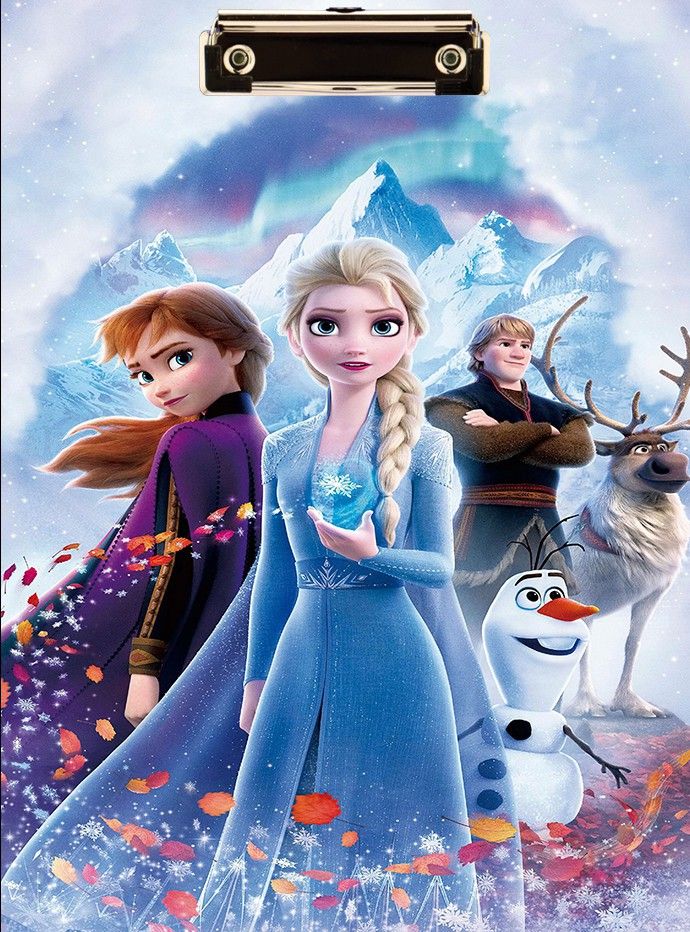Frozen2 Princess Reprint Clip Board Exam Pad (14x9.5 Inches)