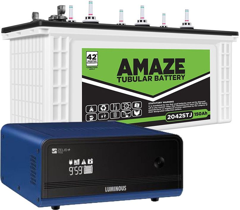 2042STJ +Luminous Zelio 1100 Tubular Inverter Battery-image-23