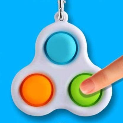 ™ Simple Dimple Fidget Buttons Pop It Keychain Anxiety Stress Reliever Locking Carabiner-image-9