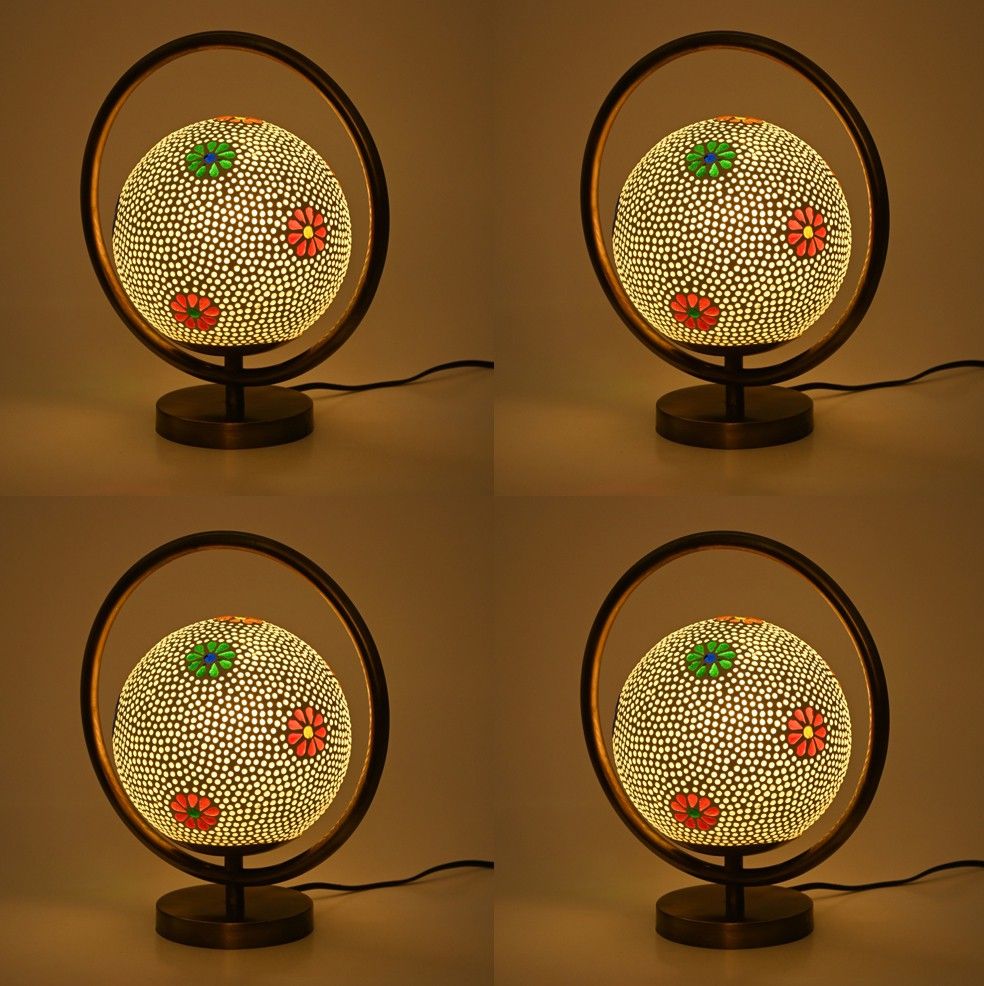 Mosaic Table Lamp With Designer Lighting Effects, (Pack Of 4) Table Lamp-image-15
