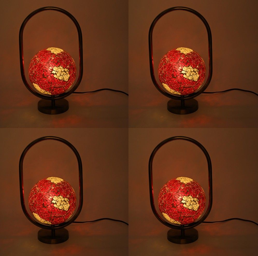 afast Home Decorative Stylish Mosaic Table/Night Lamp, LED Compatible, (Pack Of 4) Table Lamp-picture-13