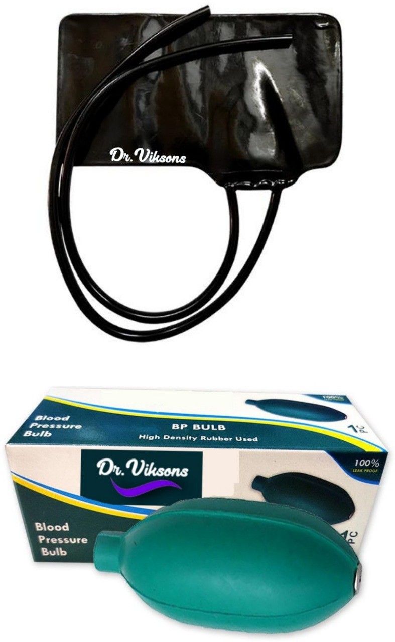 Dr. Viksons BP Cuff Rubber Double Tube silicon tube WITH BP BULB ( Mercury BP Bladder Bp Monitor Cuff-image-49