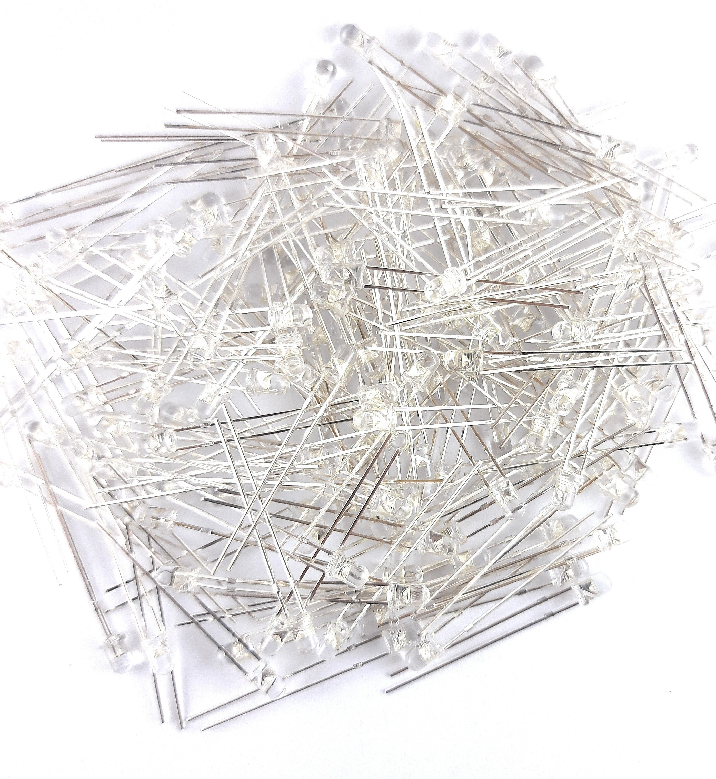 100 Pics 3mm WHITE Color LED Light Electronic Hobby Kit-image-27