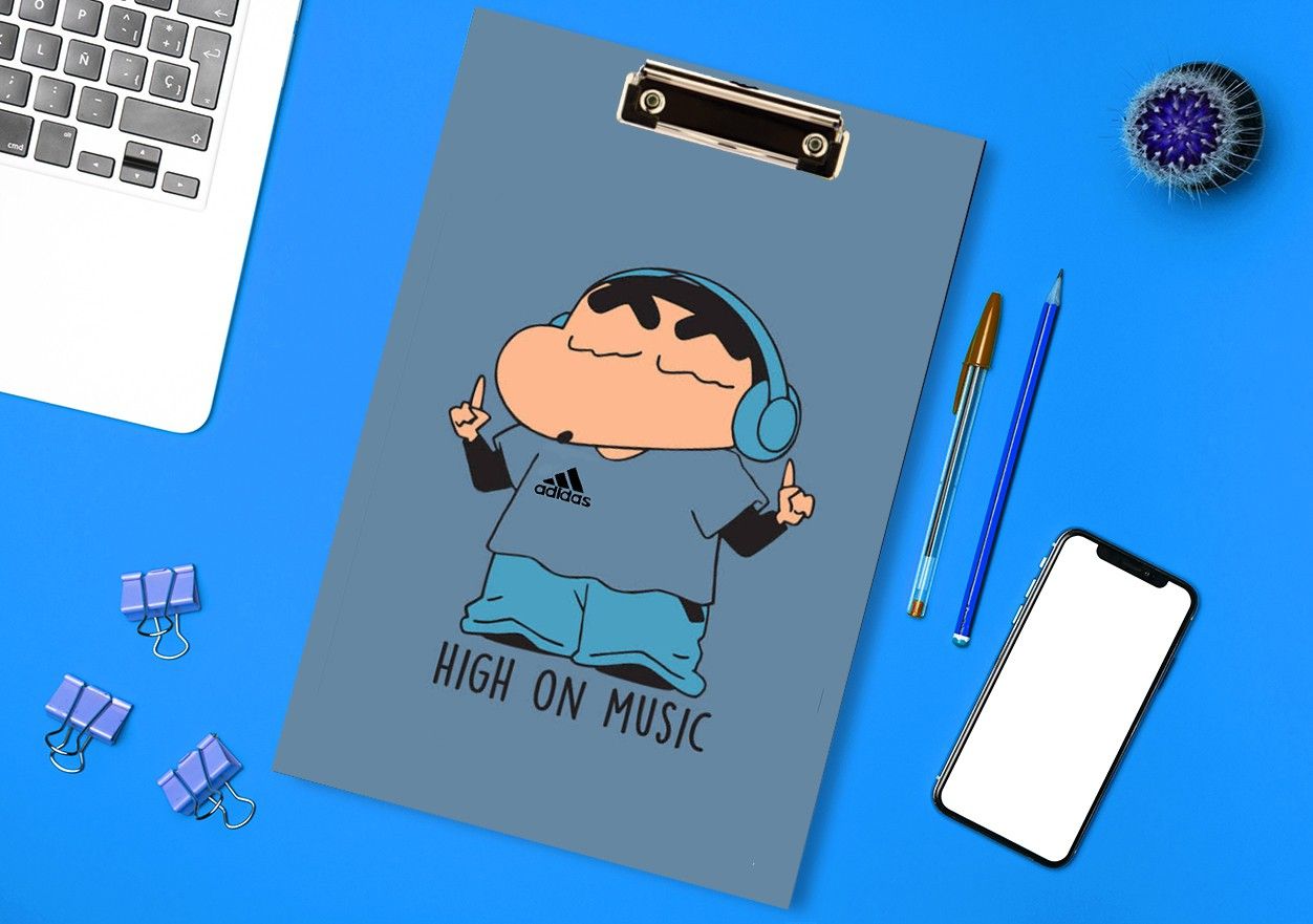 Shin Chan High on music Reprint Clip Board Exam Pad (14x9.5 Inches)