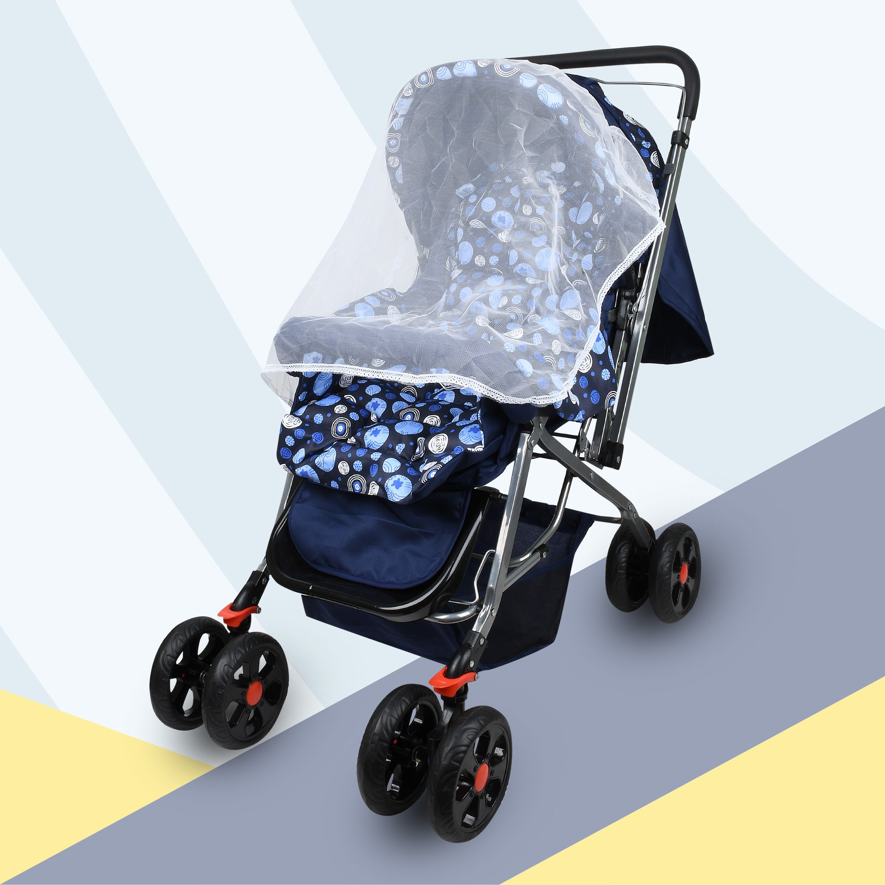 duggi muggi Pram for New Born Baby Boy or Baby Girl Pram & Stroller (Multi, Multicolor) Pram-picture-26
