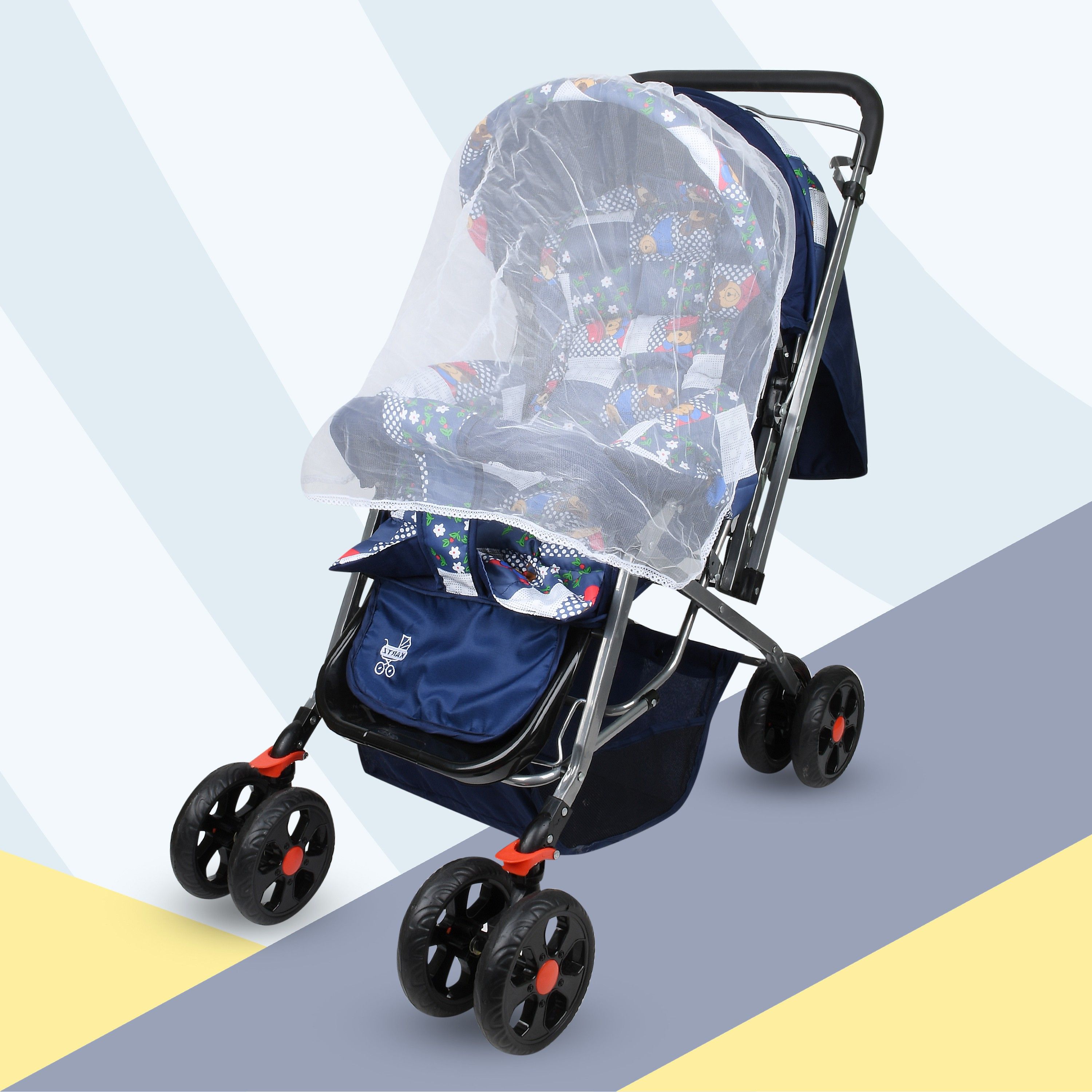 duggi muggi Pram for New Born Baby Boy or Baby Girl Pram & Stroller (Multi, Multicolor) Pram-picture-28
