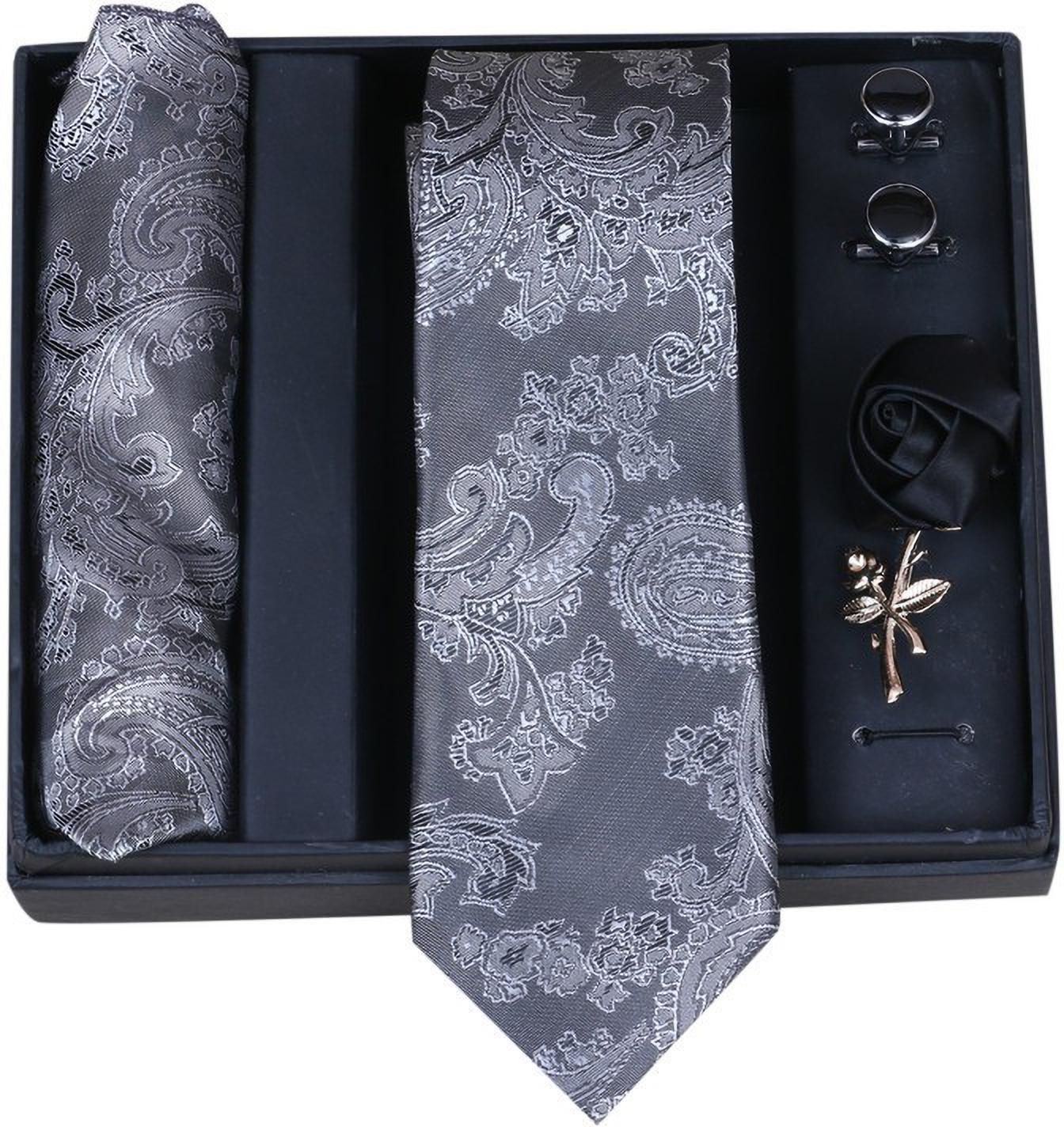 RANDOM STRIPE Satin Tie & Cufflink-picture-26