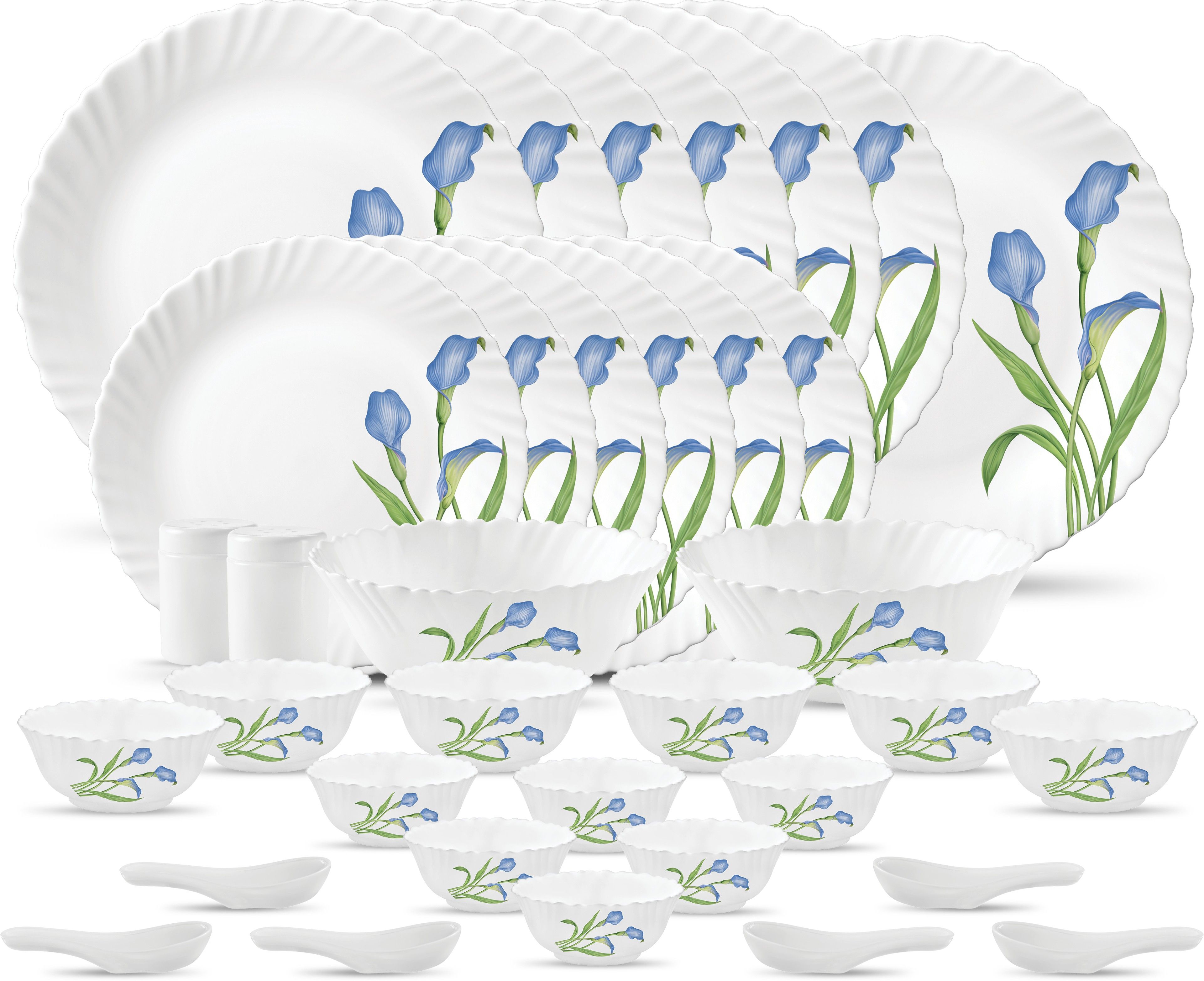 Pack of 35 Opalware Novo Tender Trio 35 Pcs Dinner Set-image-28