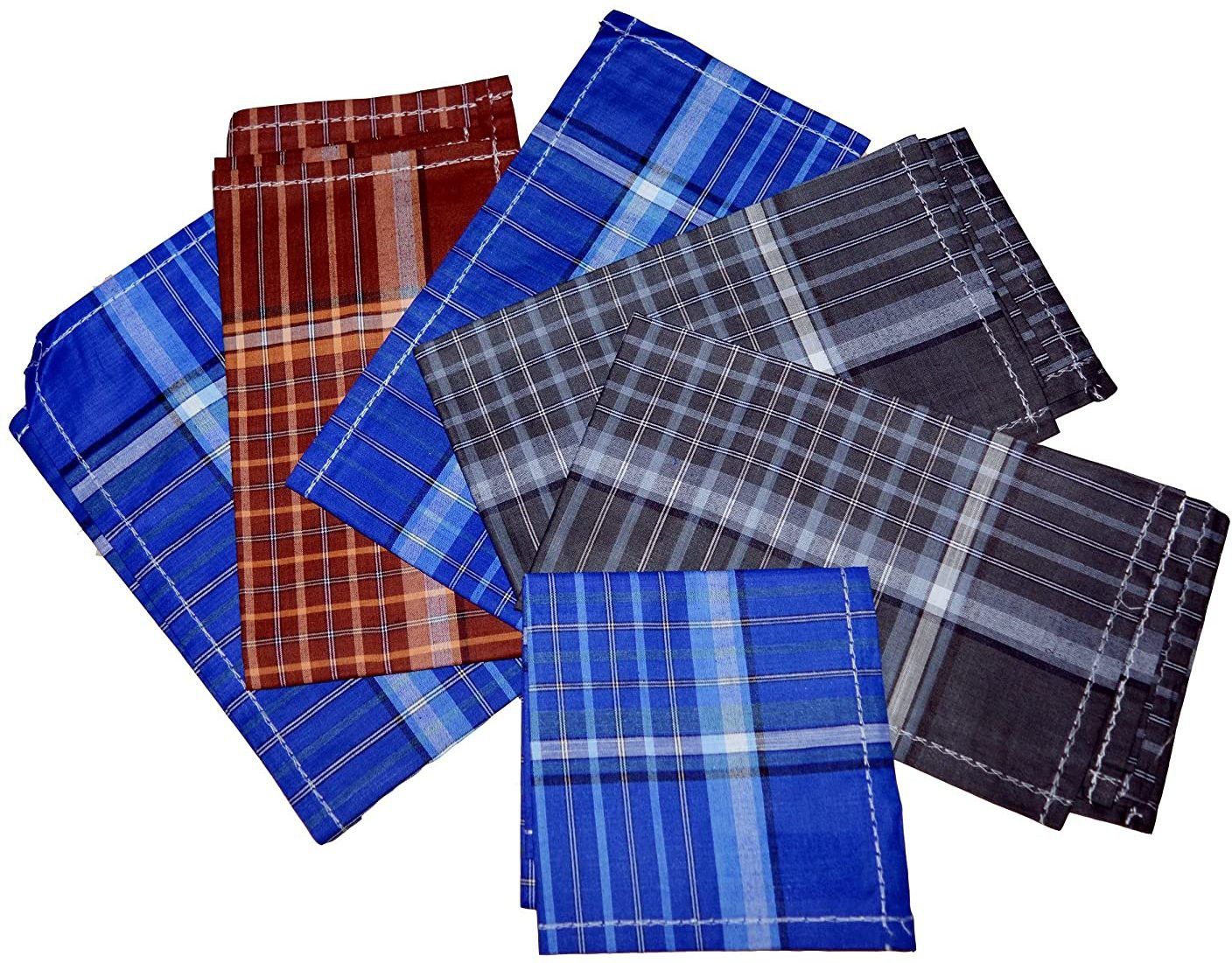 NIFTER 100% Cotton Handkerchiefs For Men - Color Multi Checks ["Multicolor"] Handkerchief-picture-20