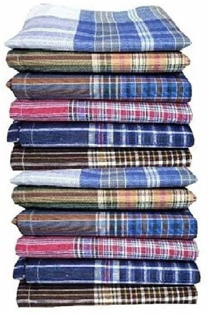 NIFTER Cotton Checked Men's Handkerchief Set ["Multicolor"] Handkerchief (Pack of 12) ["Multicolor"] Handkerchief-image-2