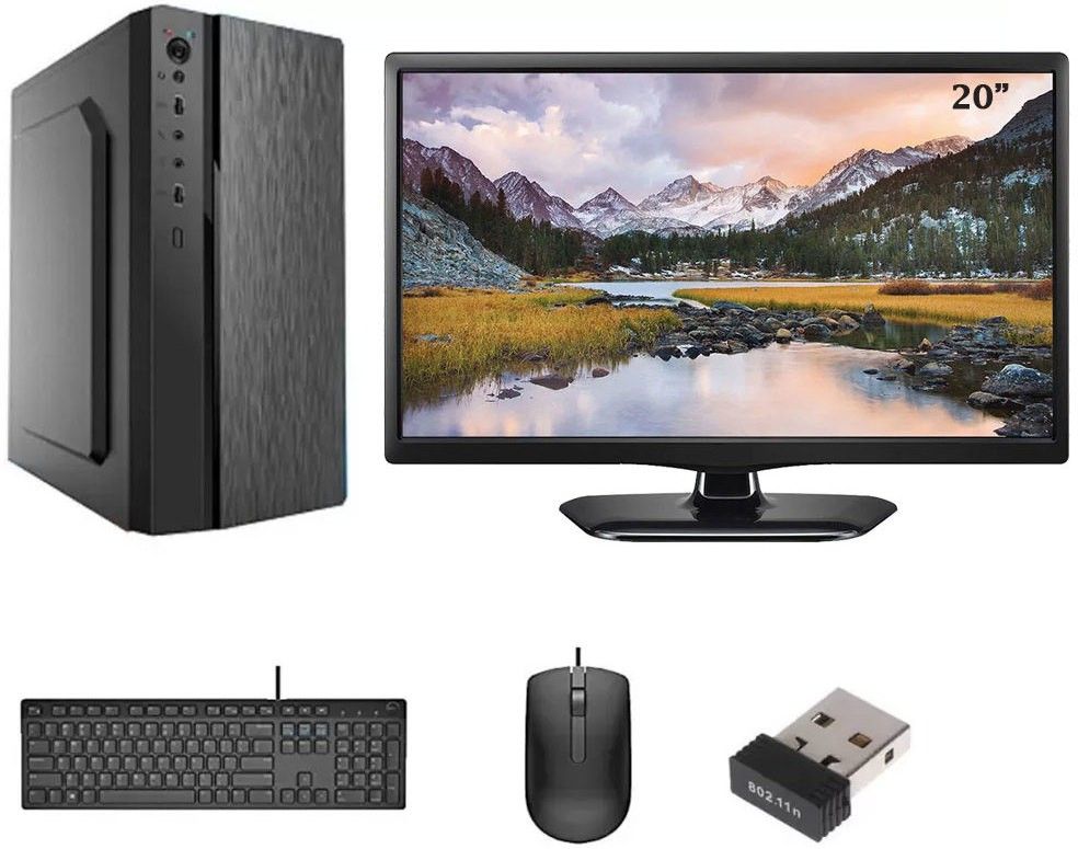 INTECHVISION Intel Core i5 (8 GB DDR3/500 GB/120 GB SSD/Windows 10 Home/512 MB/20 Inch Screen/AIC-I5-650-8GB_500-120-20-InchLED)