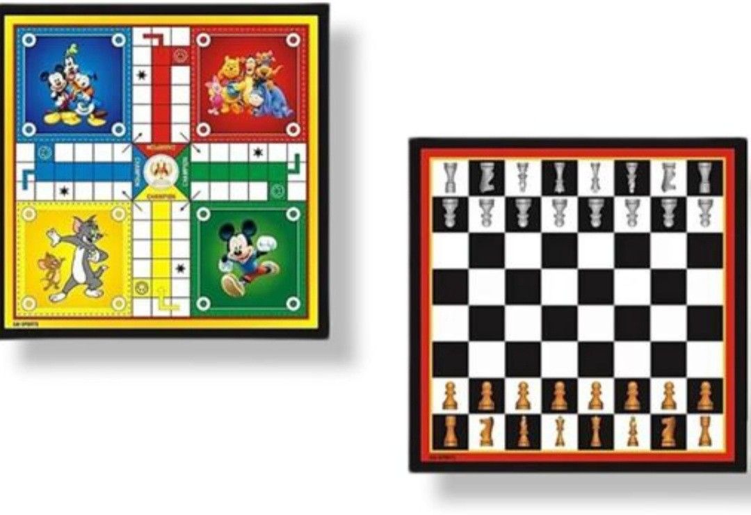 shri shyam traders K M serier ludo + chess combo pack 20 cm Chess Board-picture-18