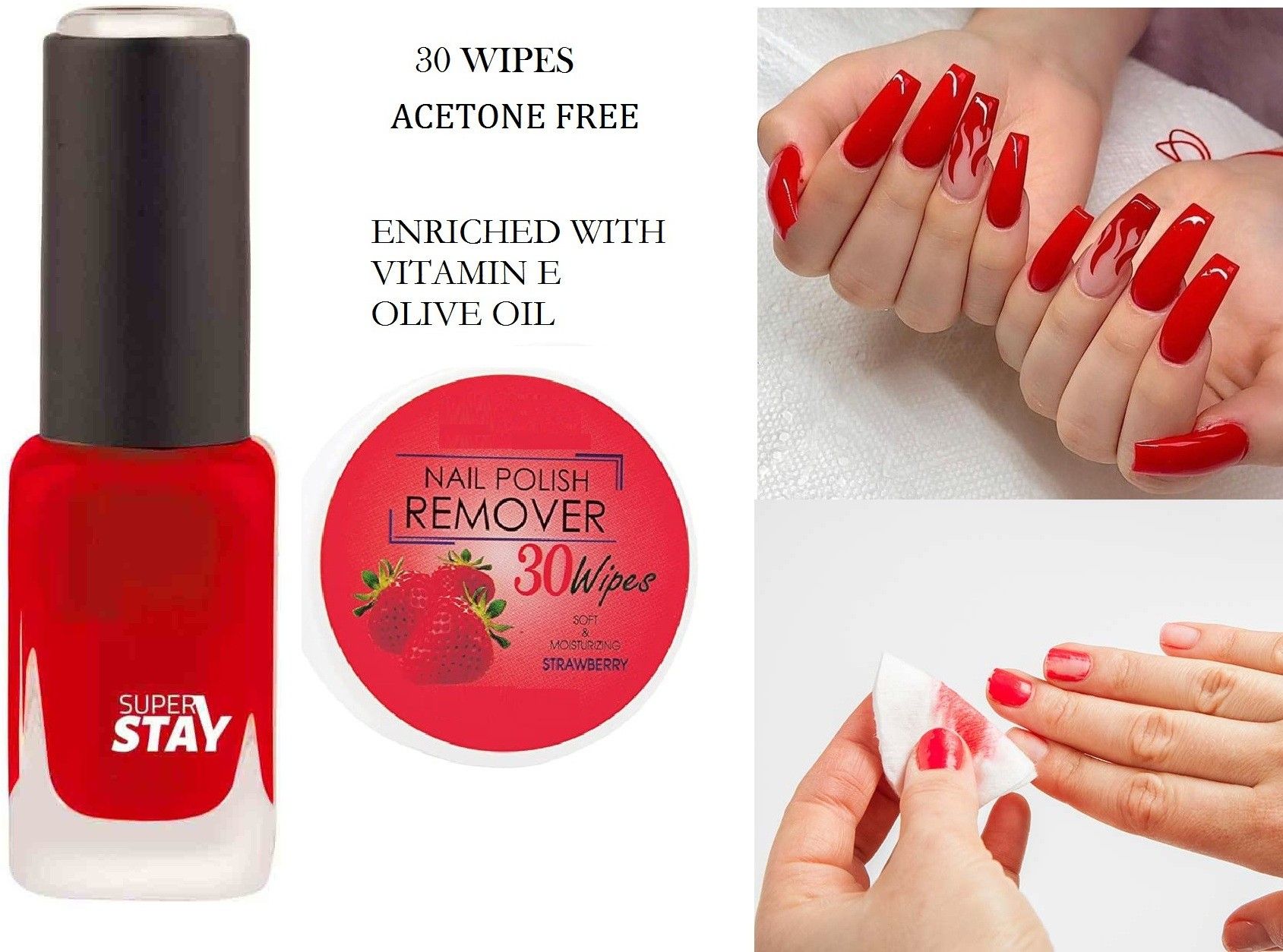 NAIL POLISH NAIL POLISH REMOVER RED NAIL POLISH NAIL POLISH SET SHINNY NAIL POLISH 30 WIPES NAIL POLISH REMOVER-image-44