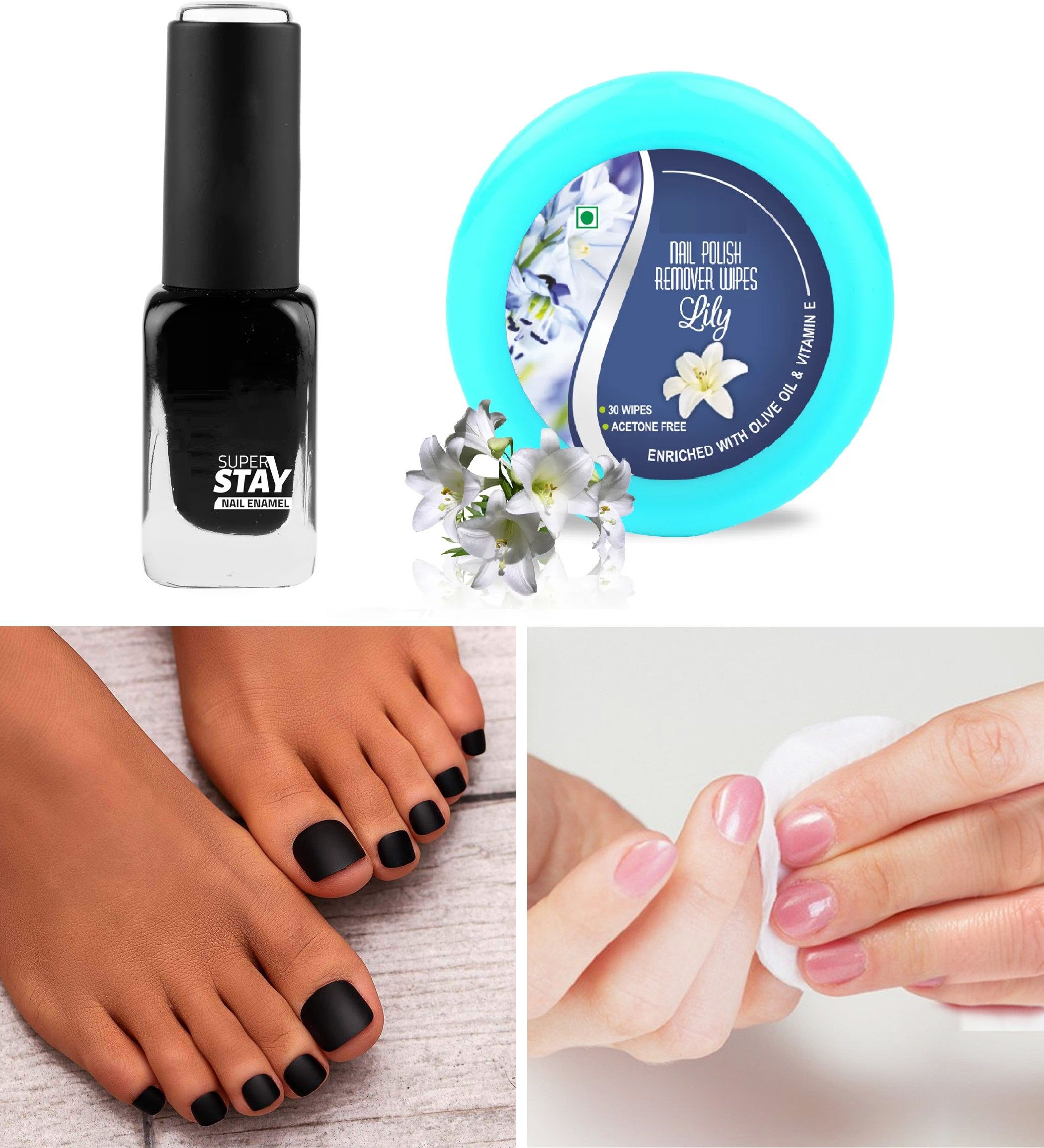 High Pigment Nail Polish BLACK COLOR & NAIL POLISH REMOVER-image-47