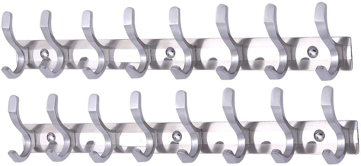 pack of 2 stainless steel premium fescue dual edge 8pin cloth hanger door hanger