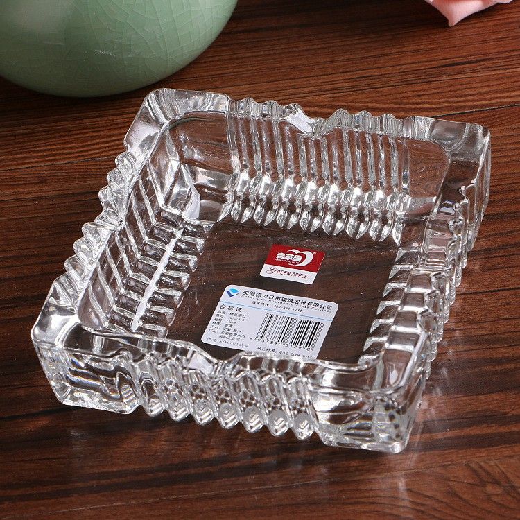 Decorative Crystal Glass Square Shape Ashtray, Cigar & Cigarette Glass Ash Tray Clear Crystal Ashtray-image-41