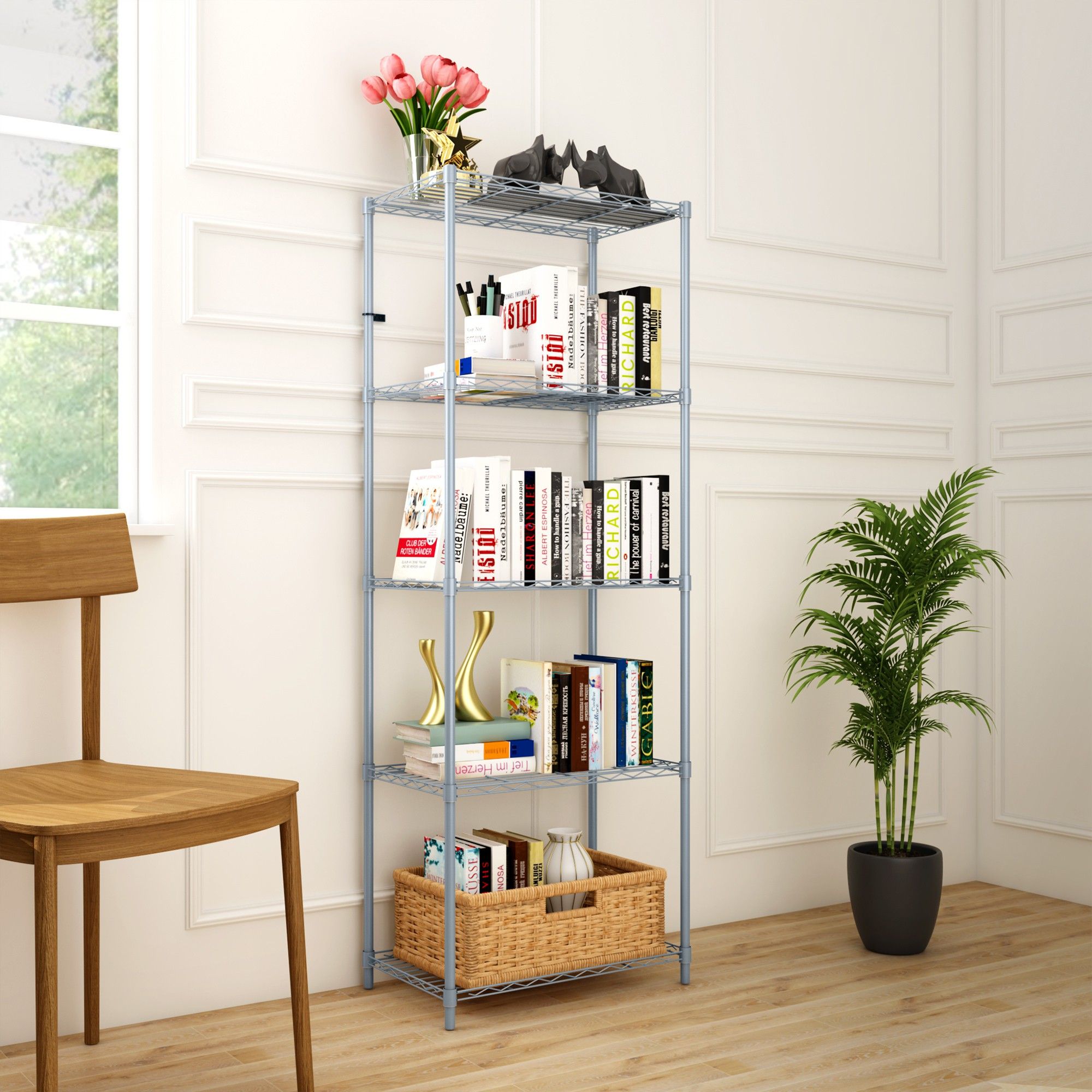 flipkart perfect homes studio Book shelf Metal Open Book Shelf-picture-18