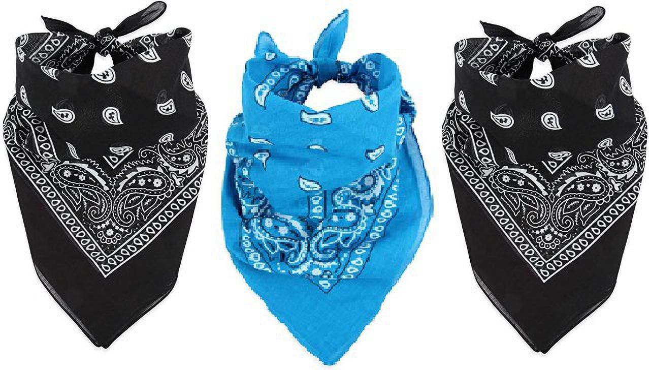 CozyFox 2 BLACK 1 SKY BLUE- Unisex Handkerchief For All Ages ["SKY BLUE","Black"] Handkerchief-image-27