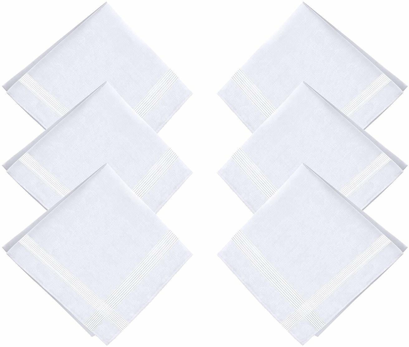 VISHAL_Co Premium 100% Pure Cotton White Handkerchiefs for Men & Boys ["White"] Handkerchief-image-38